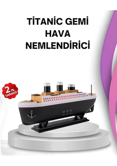 Mey İthalat Ultra Sessiz Titanik Gemi Led Işıklı Aroma Difüzörü Oda Nemlendirici