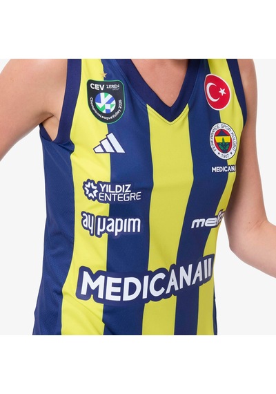 Adidas Fenerbahçe Kadın Mavi/sarı Voleybol Forması Kc3615 Mavi