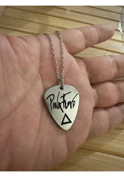 Pink Floyd Rock Grubu Pena Şeklinde Çift Taraflı Rock İşaretli Unisex Metal Kolye Çok renkli