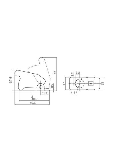 Toggle Switch Emniyet Kapağı Kırmızı 12mm Çap Ic-161b