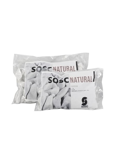 Sosc Natural Beyaz Dolomit Dekoratif Çakıl Taşı, 2-4 Cm, 3 Kg, İç Ve Dış Mekan Peyzaj İçin