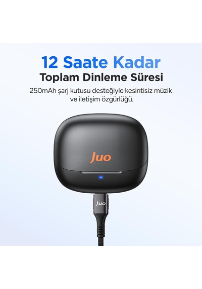 Jt2 Bluetooth 6.0 Tws Kablosuz Kulak İçi Kulaklık 4 Mikrofonlu Anc Enc Gürültü Engelleme 13mm Sürücü Beyaz