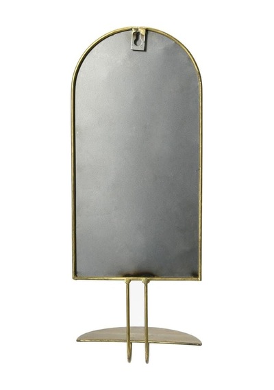 Warm Design Antik Altın Metal Çerçeveli Raflı Duvar Aynası Antik Altın Diğer