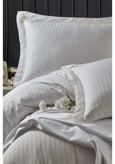 BonjardinHome Pamuk Saten Nevresim Takımı Beyaz