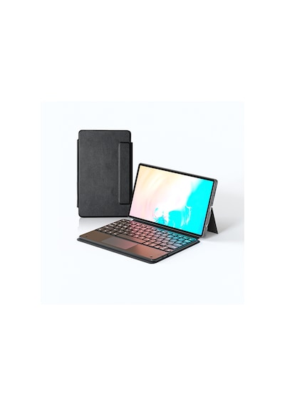 Samsung Galaxy Uyumlu Tab S11 Border Keyboard Bluetooh Bağlantılı Standlı Klavyeli Tablet Kılıfı Arka Kapak