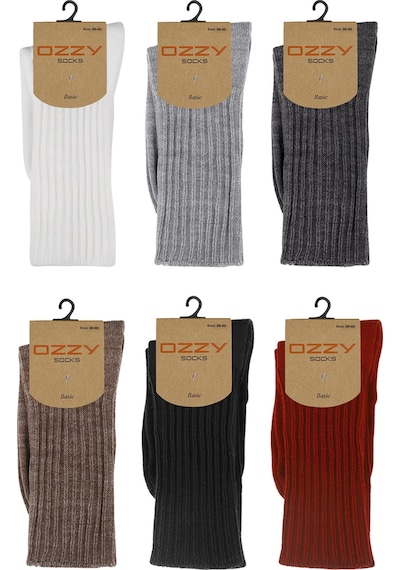 Ozzy Socks Soft Touch Kışlık Yünlü Kadın Uyku Çorabı 6'lı Çok Renkli