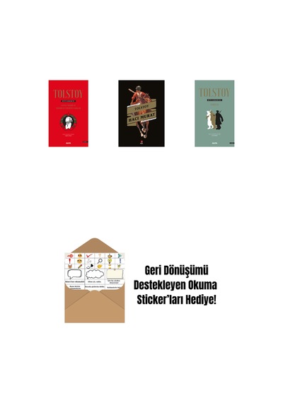 Tolstoy Bütün Eserleri 15 Ciltli + Hacı Murat + Tolstoy Bütün Eserleri 13 Ciltli + Okuma Sticker'ları