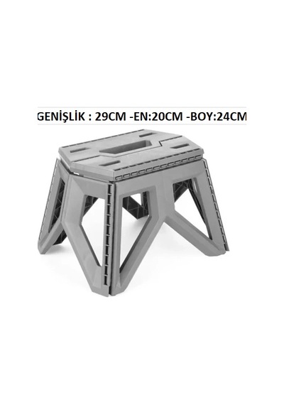 Katlanır Tank Tabure Küçük Boy Tabure Siyah