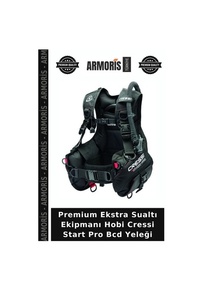 Premium Ekstra Sualtı Ekipmanı Hobi Cressi Start Pro Bcd Yeleği Çok Renkli