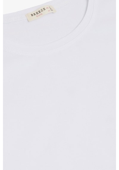 Breeze Kız Çocuk Tişört Basic 4-8 Yaş, Beyaz