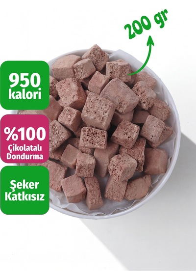 Freeze Dried Çikolatalı Küp Dondurma Dondurularak Kurutulmuş Tatlı 200 G