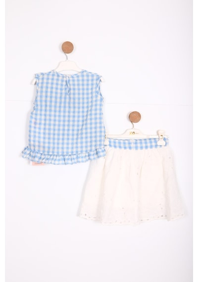 Xo Kids Kız Çocuk Etek Takım 1-5 Yaş 9067 Mavi