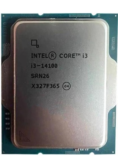 Intel Core İ3 14100 17mb 4çekirdekli O/b Uhd Vga 1700p 58w Kutusuz+fansız