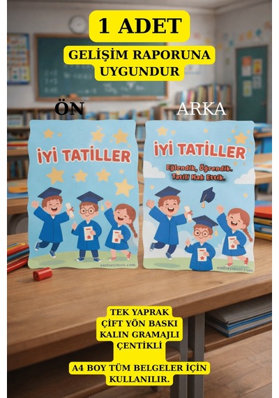 20 Adet Gelişim Raporu Karne Kılıfı Altlık - No2