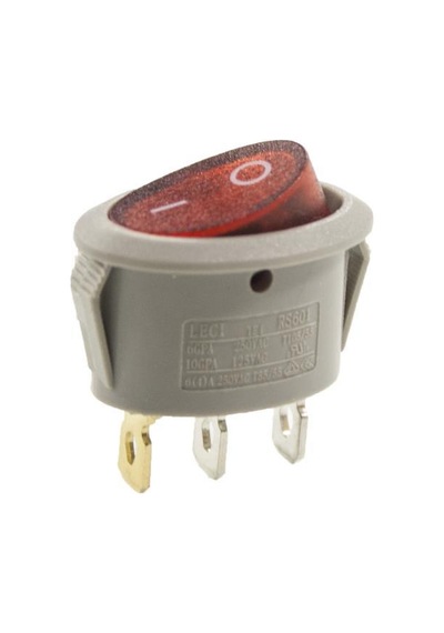 Rs601 Oval Işıklı On/Off Anahtar 3 Pin