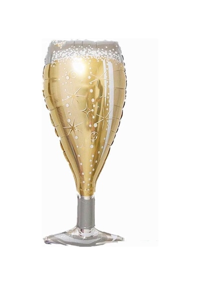 Gold 100x45 CM Büyük Boy Şampanya Bardağı Folyo Balon Bride To Be Bekarlığa Veda Partisi