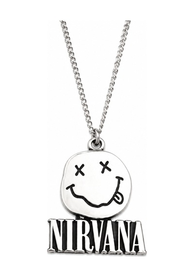 Nirvana Smiley Logolu Rock Müzik Kolyesi Hediye Aksesuar Çok renkli
