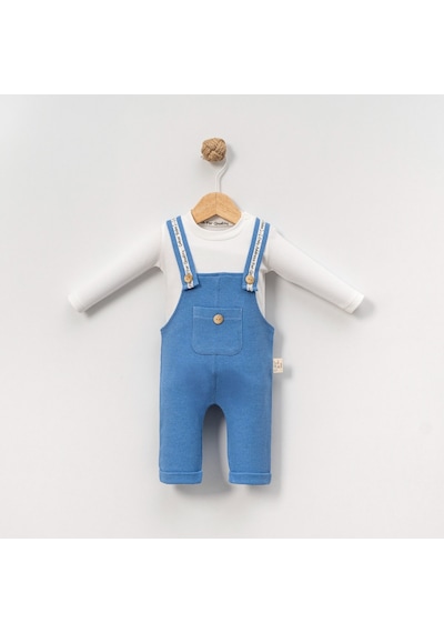 Çakar Bebe 3-18 Aylık Erkek Slopet Tulum-7026173 - Mavi Mavi