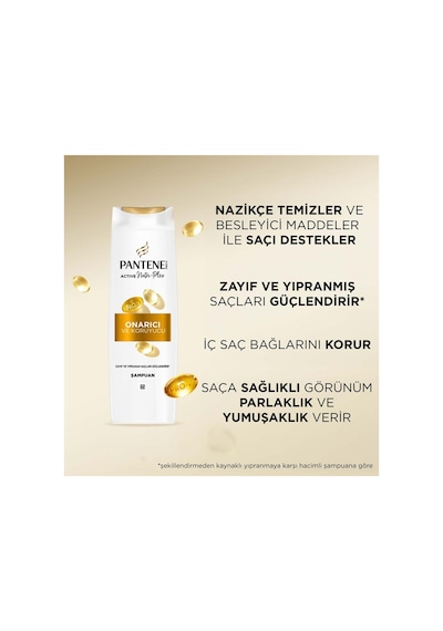 4 Adet Pantene Onarıcı Bakım 1+1 400 Ml Şampuan