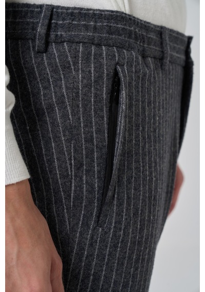 Morven Erkek Gri Trend Slim Fit Lastikli Fermuarlı Pantolon 25ks003004100 Gri