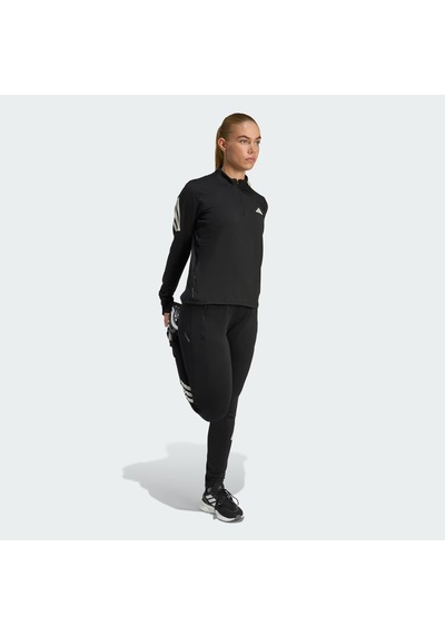 Adidas Adi365 Iconic Running 1/2 Fermuarlı Kadın Uzun Kollu T-shirt Jz5149 Siyah