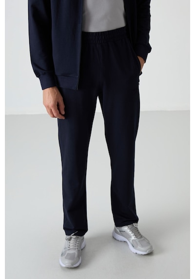 Tommy Life Troy İndigo Standart Kalıp Erkek Eşofman Takım - 85196 İndigo