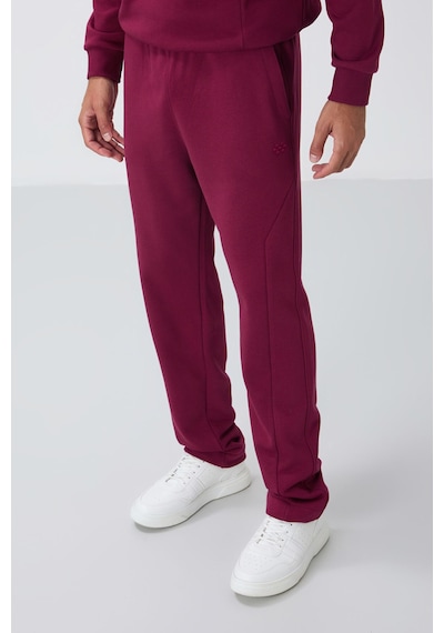 Tommy Life Erguvan Kompakt Pamuklu Kalın Pürüzsüz Dokulu O Yaka Comfort Fit Erkek Eşofman Takım -85263 Mor