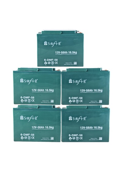 Safir Jel Akü 12 V - 58+ Ah 16.5kg 60 - 80 Ah Uyumlu - 5'li Set