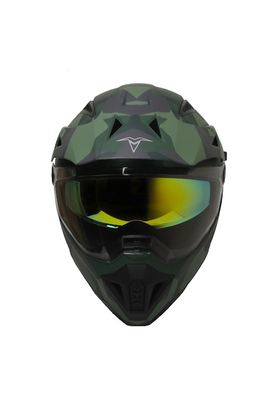 Fr805 Solda Cross Motosiklet Kaskı Güneş Vizörlü Enduro Full Face Kask Çok Renkli