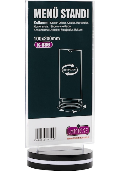 Lamiess K-686 Masaüstü Menü Stand 2'li