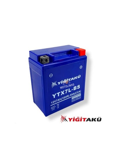 12 V 7 Ah-amper YTX7L Bs Yiğit Akü Motosiklet Aküsü