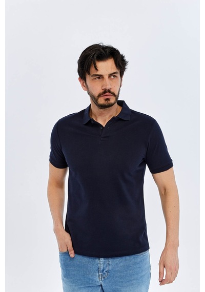 Süvari Slim Lacivert Erkek Polo Yaka T-shirt Ts1014000474