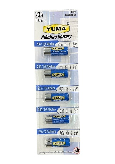 Yuma 23a Mn23 V23a V23ga 12 Volt Alkalin Pil 5 Li Paket Evimdeyokyok