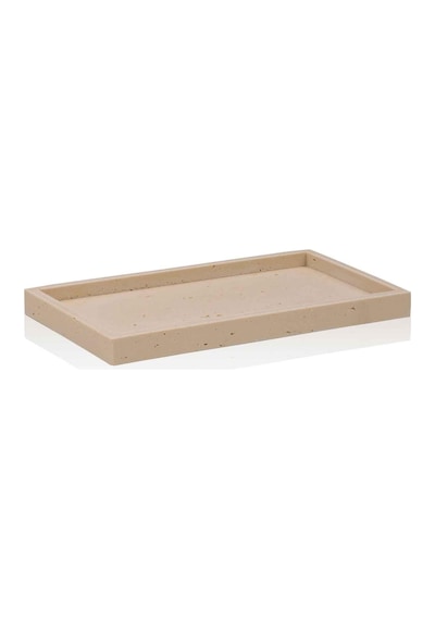 The Mia Travertine Banyo Tepsisi Bej 28x16x3 Cm Çok renkli