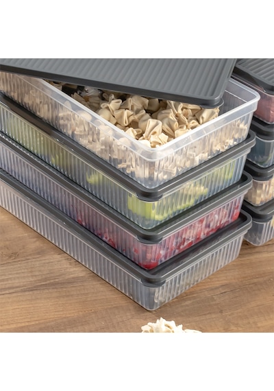 Porsima 24lü Nofrost Buzdolabı Saklama Kabı Organizer Antrasit