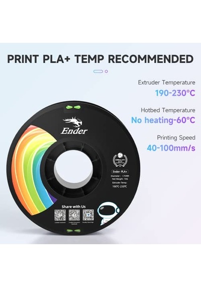 Resmi 3d Yazıcı Filament Ender Pla Pro Filament, Pla+ 3d Baskı Filamenti, Dayanıklı Ve Dayanıklı, Boyutsal Doğru Genel