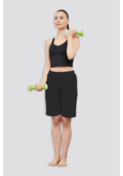 Superlife Kadın Regular Fit Şort Spr24srk62 Siyah