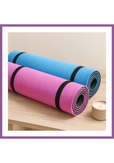 Bezos Pilates Yoga Matı 8mm 55x170 Cm 27 Dns Rengaren Çok Renkli
