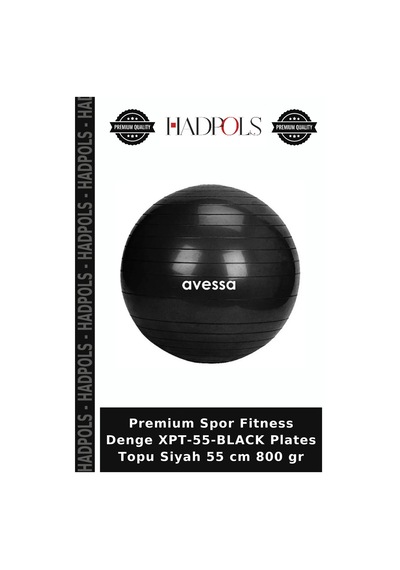 Premium Spor Fitness Denge Xpt-55-black Plates Topu Siyah 55 Cm 800 Gr