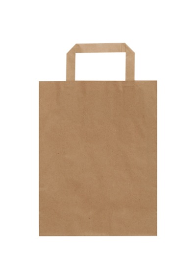 Packanya 22 x 27 x 10 - 25 Adet Düz Saplı Kraft Çanta