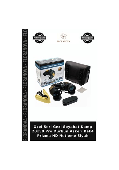 Özel Seri Gezi Seyahat Kamp 20x50 Pro Dürbün Askeri Bak4 Prizma Hd Netleme Siyah