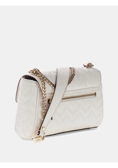 Guess Stacey Dönüştürülebilir Kapaklı Kadın Beyaz Çapraz Çanta Hwgg9741210-off