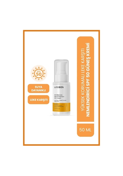 Luis Bien Leke Karşıtı SPF50+ Yüksek Korumalı Güneş Kremi 50 ML
