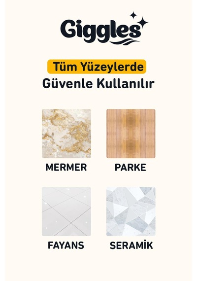 Giggles Mopa Uyumlu Yer Temizlik Havlusu 8 Katlı 4xl Arap Sabunu Katkılı 1 Paket 30 Adet Havlu Beyaz