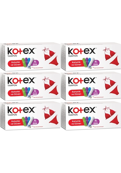 Kotex Tampon Süper 96 Lı Set 6pk 16