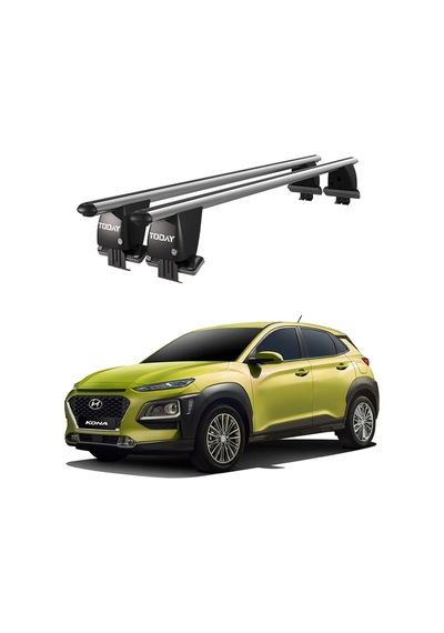 Royal Hyundai Kona 2017 Ve Sonrası Uyumlu Gri Kilitli Ara Atkı Port Bagaj Tavan Barı