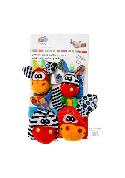 Sozzy Toys Çıngıraklı Bebek Bileklik Ve Çorabı Çok Renkli