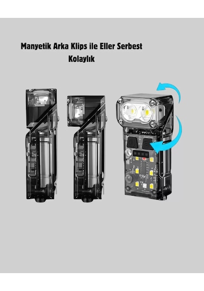 Sensörlü Led Kafa Feneri Şarj Edilebilir Manyetik Eller Serbest Yeni Nesil Belirtilmemiş