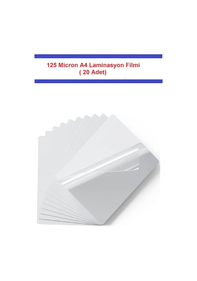 125 Micron A4 Laminasyon Filmi 20 Adet