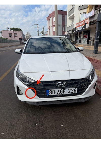 Hyundai İ20 Çeki Demiri Kapağı 2020-2023 Ön Tampon Çeki Kanca Kapağı Oem 86517-q0000 Beyaz